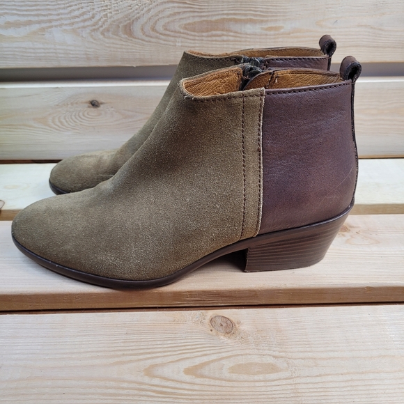 Madewell brown leather and suede ankle boots women size 6 - Picture 5 of 8